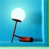 PHARE terracotta Lampe baladeuse LED rechargeable H23cm
