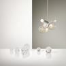 CLUSTER Blanc Suspension 5 Lumières avec Ampoules décoratives L19cm