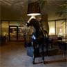 HORSE LAMP Noir Lampadaire Cheval H240cm