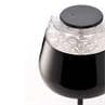 VALENTINE Noir Lampe à poser LED Cristal/Métal H45cm