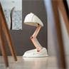 JUMO CLASSIQUE ivoire cuivre Lampe à Poser Rétractable H41cm