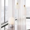 AMP verre blanc opalin Lampe de table Verre/Marbre H26,5cm