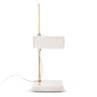 TEMPLATE blanc émaillé câble transparent Lampe de bureau Céramique / Laiton H55cm