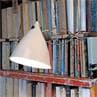 CORNETTE blanc émaillé Lampe à pince Porcelaine H18cm