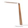 SWAN TABLE chêne Lampe LED Bois Tactile avec Chargeur à induction H55cm