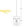 ACORN blanc laiton Suspension H16cm + Câble Blanc 2,1m