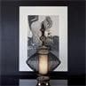 OPIUM Noir Lampe à poser Métal Filaire & Coton H62cm
