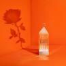 LANTERN ambre et translucide Lampe baladeuse d'extérieur LED rechargeable H31cm