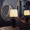 PORTOFINO Noir Lampe à poser Rabane/Céramique Naturel H54cm