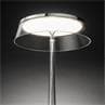 BON JOUR UNPLUGGED Chrome Transparent Lampe à poser LED rechargeable H27cm
