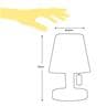 EDISON THE PETIT Blanc Lampe à poser LED rechargeable Blanc H25cm