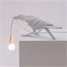 BIRD Blanc Lampe à poser Oiseau Penché H10,5cm