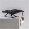 BIRD Noir Lampe à poser Oiseau Penché H10,5cm