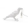 BIRD Blanc Lampe à poser Oiseau Debout H18,5cm