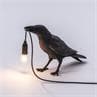 BIRD Noir Lampe à poser Oiseau Debout H18,5cm