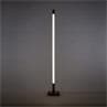 LINEA Blanc Lampadaire Néon LED avec base bois H140cm