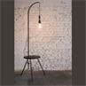 TABLE LAMP Noir Lampe guéridon tripode Bois/Acier H160cm