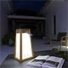 TINKA TECKA bois naturel Lanterne d'extérieur LED rechargeable & solaire avec détecteur de mouvement Bois H38.8cm