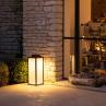 TINKA TRADITION Corten Lampe d'extérieur LED rechargeable et solaire Alu H65cm