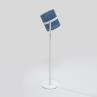 PARIS Blanc/Bleu marine Lampadaire d'extérieur LED solaire Aluminium/Textile outdoor H140-170cm
