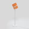 PARIS Blanc/Orange Lampadaire d'extérieur LED solaire Aluminium/Textile outdoor H140-170cm
