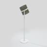 PARIS Blanc/Vert fougère Lampadaire d'extérieur LED solaire Aluminium/Textile outdoor H140-170cm