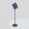 PARIS Noir Charbon/Bleu marine Lampadaire d'extérieur LED solaire Aluminium/Textile outdoor H140-170cm
