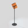PARIS Noir Charbon/Orange Lampadaire d'extérieur LED solaire Aluminium/Textile outdoor H140-170cm