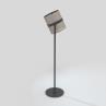 PARIS Noir Charbon/Taupe clair Lampadaire d'extérieur LED solaire Aluminium/Textile outdoor H140-170cm