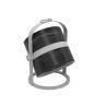 PETITE Blanc/Noir Charbon Lampe à poser/Lanterne d'extérieur LED solaire Aluminium/Textile H36cm