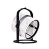 PETITE Noir Charbon/Blanc Lampe à poser/Lanterne d'extérieur LED solaire Aluminium/Textile H36cm