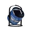 PETITE Noir Charbon/Bleu marine Lampe à poser/Lanterne d'extérieur LED solaire Aluminium/Textile H36cm
