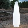 FREDO Blanc Lampadaire d'extérieur LED RGB rechargeable H170cm