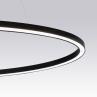 ELLISSE MINOR UPLIGHT Noir Suspension Ovale Aluminium lumière montante L96cm