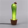 CACTUS SUNRISE Vert Lampe à poser LED Cactus Verre H44cm