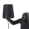 MONKEY Noir Lampe à poser d'extérieur Singe assis avec abat-jour H32cm