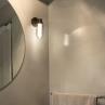 BRUME gris métallisé Applique LED de salle de bain Métal/Verre H21.5cm