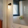 BRUME gris métallisé Applique LED de salle de bain Métal/Verre H21.5cm