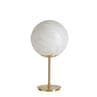 MINERAL marbre blanc Lampe à poser effet marbre Polyéthylène/Laiton H55cm
