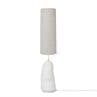 HEBE Blanc Lampadaire avec variateur Céramique/Textile H128cm