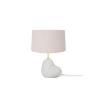 HEBE Blanc Lampe à poser avec variateur Céramique/Textile H35cm