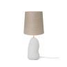 HEBE blanc sable Lampe à poser avec variateur Céramique/Textile H58.5cm