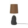 HEBE Noir et Marron Lampe à poser avec variateur Céramique/Textile H58.5cm
