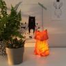 FOX Orange Lampe Veilleuse LED sans fil renard Résine H13cm