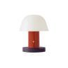SETAGO Marron et Bordeaux Lampe sans fil LED rechargeable avec variateur H22cm