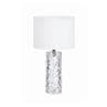 MADAME Blanc Transparent Lampe à poser Verre/Velours H45,5cm
