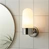 ZEN Blanc et Chrome Applique pour salle de bain Métal/Verre H27cm
