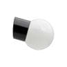 PURE PORCELAINE noir et blanc Applique salle de bain Globe Porcelaine/Verre ø12.5cm