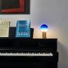 DIPPING LIGHT S laiton bleu Lampe à poser LED variateur Verre/Métal H36cm