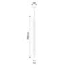 ORG blanc opalin laiton Suspension LED Métal/Verre/Acrylique H200cm